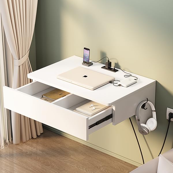 wall mounted desk with storage